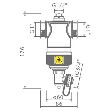 Mágneses szűrő IBF-10 3/4