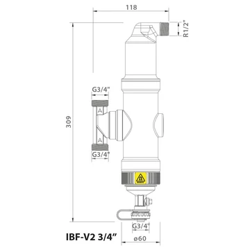 Mágneses szűrő és légleválasztó IBF-V2 3/4