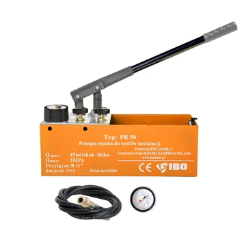 PR-50 Nyomáspróba pumpa | IBO Speciális szivattyú [kézi dugattyús szivattyú, hidraulikus szivattyú nyomástesztekhez]