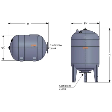 IBO ITALY hidrofor tartály álló 80L GBV