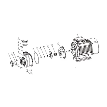 PMC 1100 INOX | iPRO Centrifugál szivattyú [egyfokozatú centrifugális szivattyú nyitott járókerékkel]
