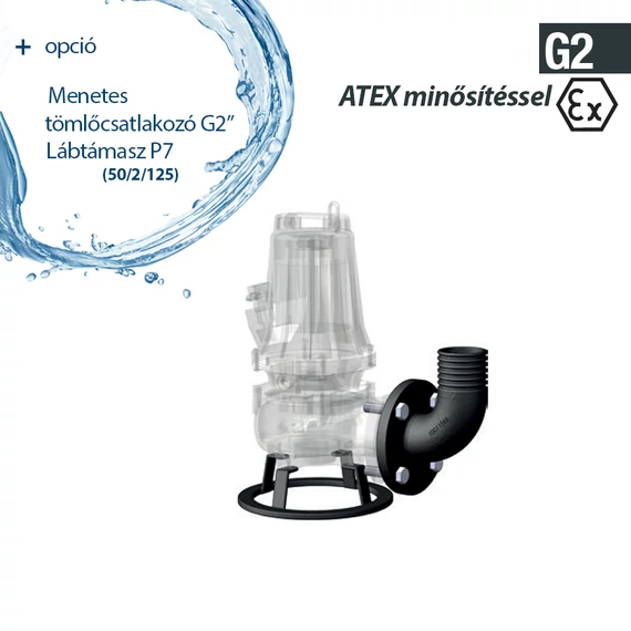 GT-EX 50/2/152 C.165 400V | DRENO Vágószerkezetes szivattyú [darálós merülő szivattyú]