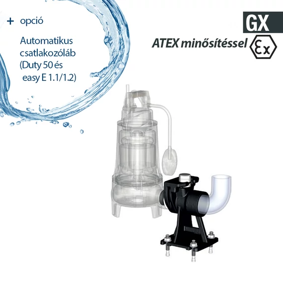 GX-EX 50-2/090 M 230V | DRENO Vágószerkezetes szivattyú [darálós merülő szivattyú]