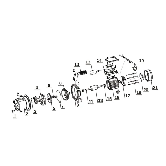 BJ 45/75 | 230V 45m 75l 1,1kW | IBO Felszíni szivattyú [egyfokozatú önfelszívó centrifugális kerti szivattyú]