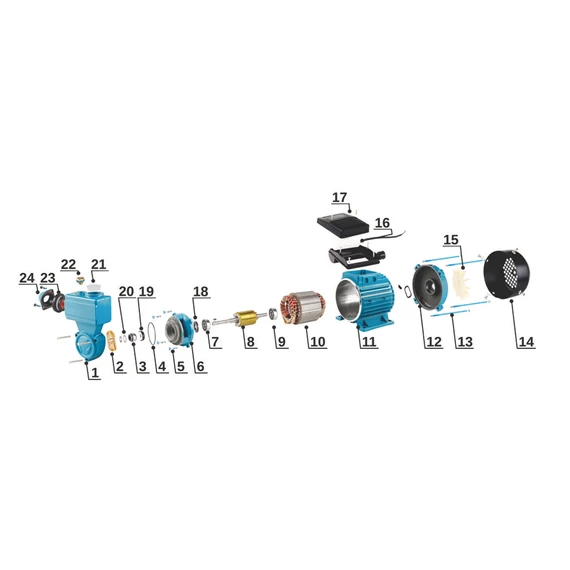 WZI 850 | 230V 78m 50l 0,85kW | IBO Felszíni szivattyú [önfelszívó kerti szivattyú]