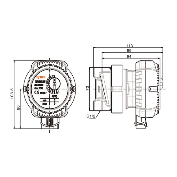 E-IBO PRO 15-14 HMV szivattyú | IBO Keringető szivattyú [energiatakarékos, 