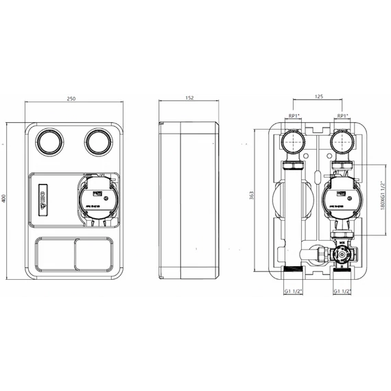 IBO GP PRO BO + MAGI 2 25-60/180 | IBO Szivattyúcsoport [energiatakarékos, 