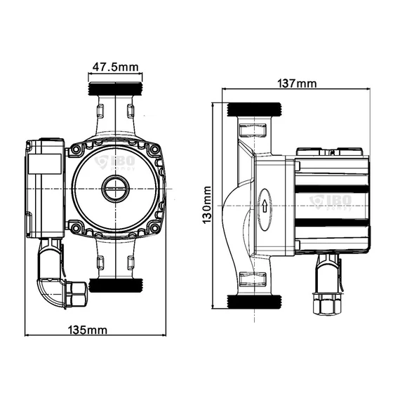 NOVA 25-60/130  | IBO Keringető szivattyú [energiatakarékos, 
