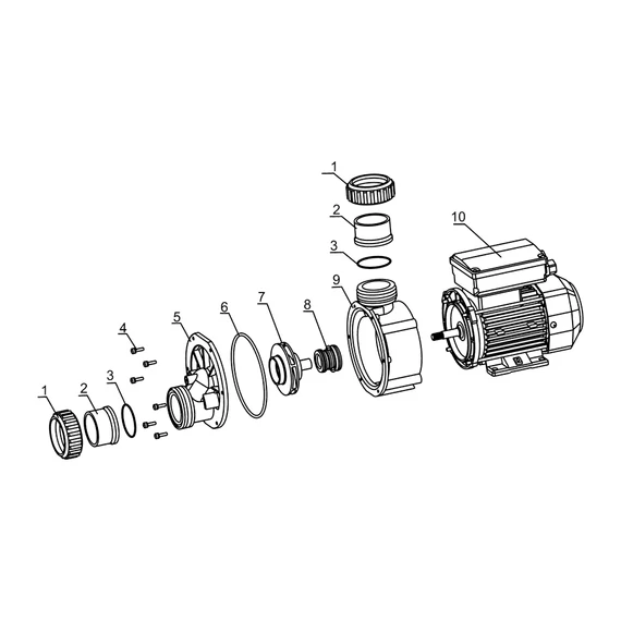 JA 50 wellness szivattyú | IBO Medence szivattyú [medence, pezsgőfürdő, jakuzzi keringető szivattyú]