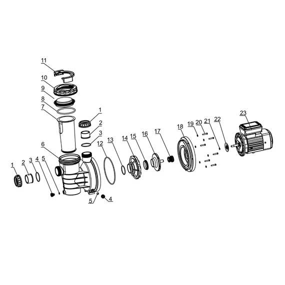 SWIM 035 medence szivattyú | IBO Medence szivattyú [medence szivattyú előszűrővel]