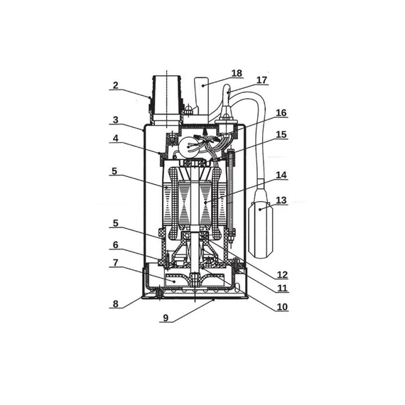 F-SWQ 1500 | IBO Merülő szivattyú [merülő búvárszivattyú tiszta, enyhén szennyezett víz szivattyúzására]