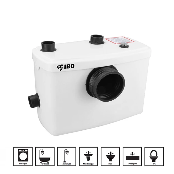 SANIBO 1 WC átemelő szivattyú | IBO Szaniter szivattyú [WC, fürdőszoba és konyha]