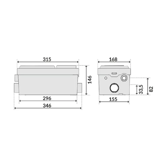 SANIBO MINI átemelő szivattyú | IBO Szaniter szivattyú [fürdőszoba és konyha]