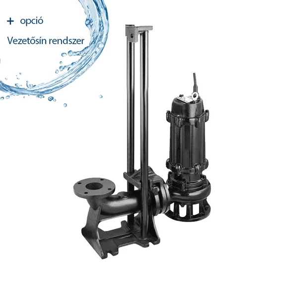 MWQ 80/2200 400V | IBO Vágószerkezetes szivattyú [merülő szivattyú agitátorral szennyvíz szivattyúzására, víztelenítésre]