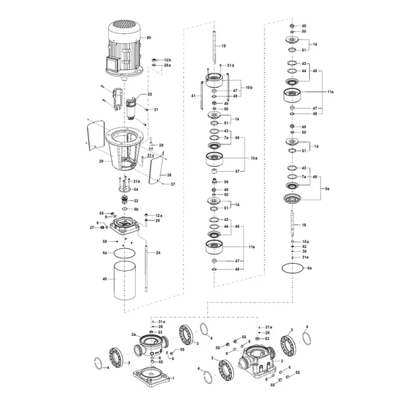 CVI INOX 90-4 400V | iPRO Centrifugál szivattyú [többfokozatú függőleges centrifugális szivattyú]