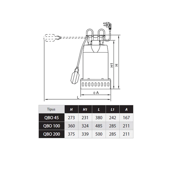 QBO 100 | iPRO Merülő szivattyú [tiszta, enyhén szennyezett víz szivattyúzására]