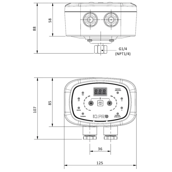 iQ PRO MULTI PRESS 2 Szivattyú vezérlő | iQ PRO Vezérlő [áramlás kapcsoló]